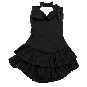 Amelie Teje Nara Ruffle Dress in Noir